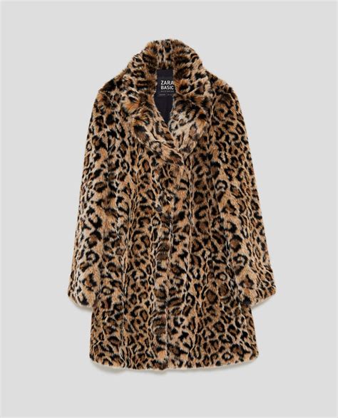 leopard faux fur|faux fur leopard coat zara.